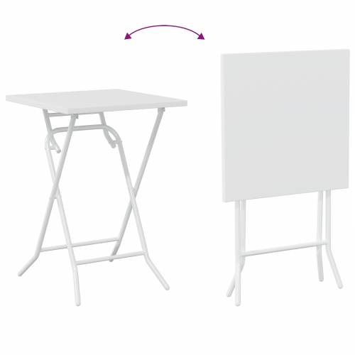 3 komada sklopivi bistro set bijeli čelik Cijena