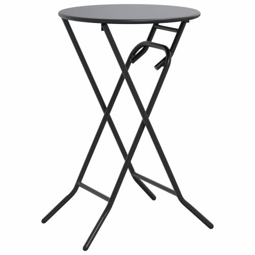 Sklopivi vrtni stol Antacitski Ø50x72 cm Čelik Cijena