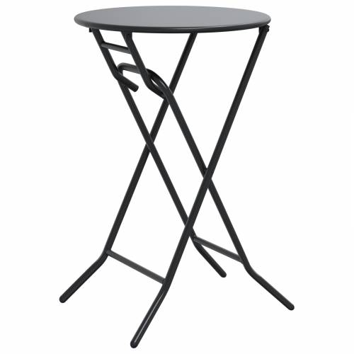 Sklopivi vrtni stol Antacitski Ø50x72 cm Čelik Cijena