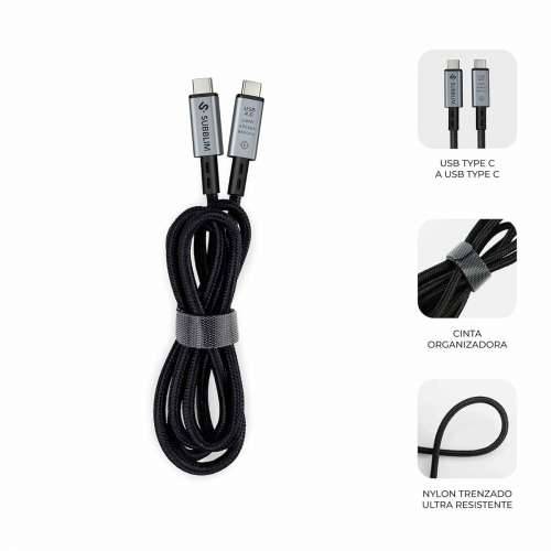 Kabel USB-C u USB-C Subblim SUBCAB-C24010 1,5 m Crna Cijena
