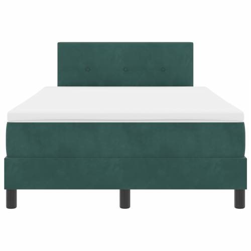 Box Spring Krevet s Madracem Tamno Zeleni Mali Double Baršun Cijena