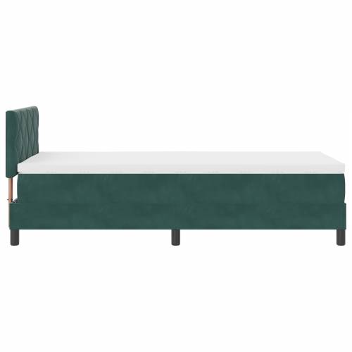 Box Spring Krevet s Madracem Tamnozelena 90x200 cm Baršun Cijena