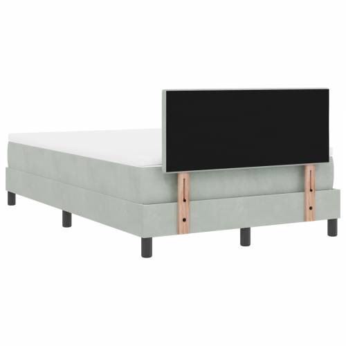 Krevet s box springom s madracem & LED svjetlom svjetlosiva 120x190 cm baršun Cijena