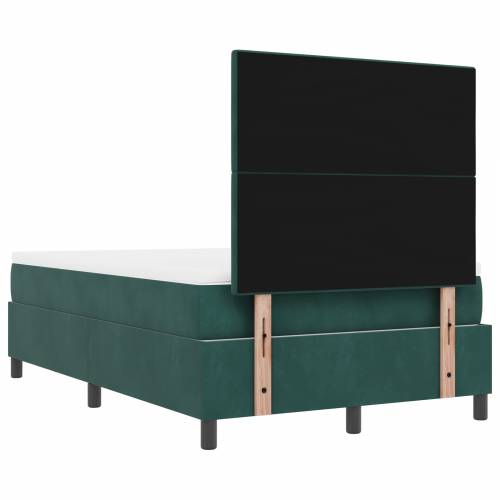 Krevet s box springom s madracem i klupom tamnozeleni 120x190 cm baršun Cijena