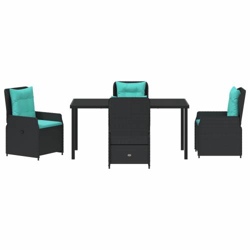 set od 5 vrtnih stolova crni poly ratan Cijena