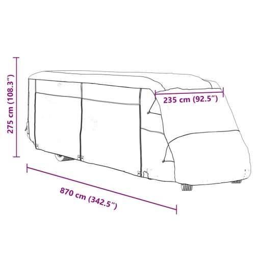 Navlake za kamper sive 870x235x275 cm netkana tkanina - 870 x 235 x 275 cm 1 Cijena
