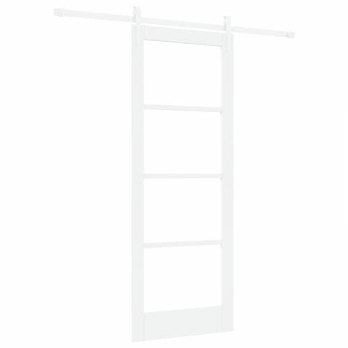 Klizna vrata s hardverskim setom Bijela 78x202 cm Čvrsto drvo bor Cijena