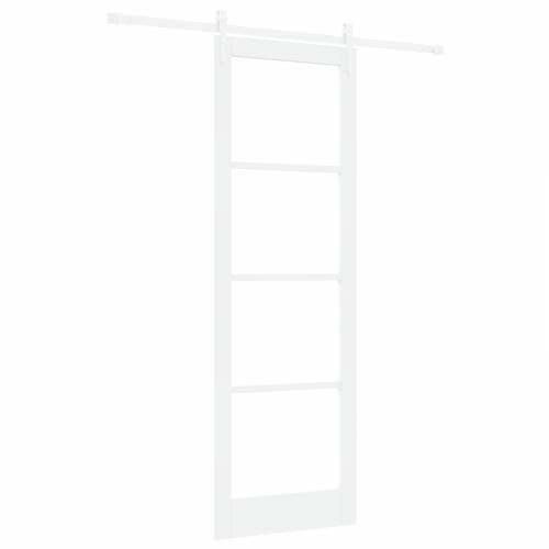 Klizna Vrata s Oprema Set Bijela 78x232 cm Čvrsta Drvena Borovina Cijena