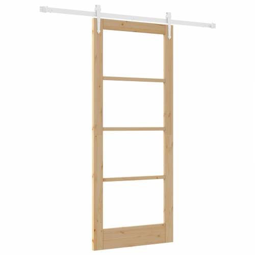 Klizna vrata s kompletnim hardverom 83x202 cm Čvrsto drvo bor Cijena