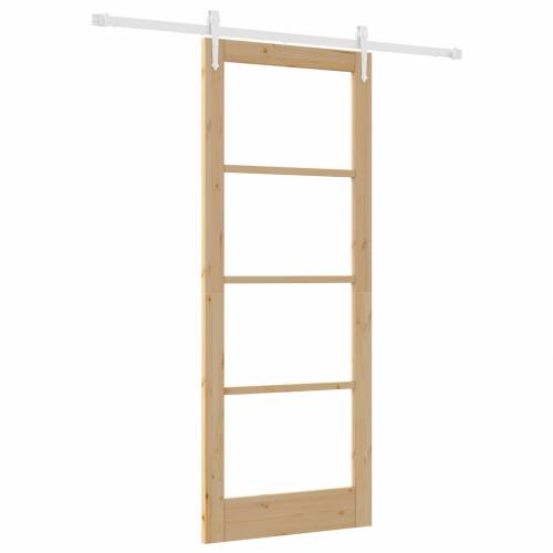Klizna vrata s hardverskim setom 83x211 cm od punog bora Cijena