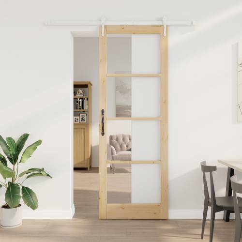 Klizna vrata s hardverskim setom 83x232 cm od punog bora Cijena