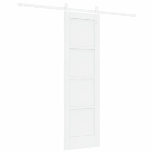 Klizna Vrata s Opremljenim Setom Bijela 61x198.5 cm Puno Drvo Bor Cijena