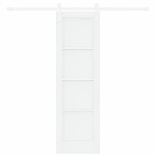 Klizna Vrata s Opremljenim Setom Bijela 61x198.5 cm Puno Drvo Bor Cijena
