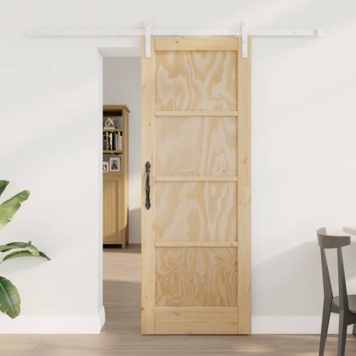 Klizna Vrata s Hardverskim Setom 73.5x198.5 cm Puno Drvo Bor Cijena