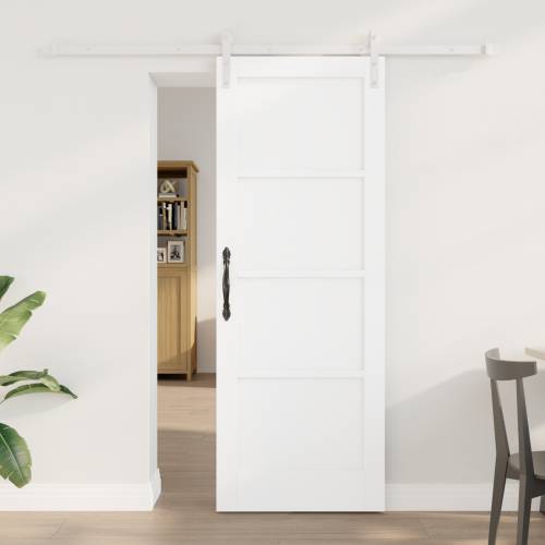 klizna vrata s hardver setom bijela 73.5x198.5 cm solidno drvo bor Cijena