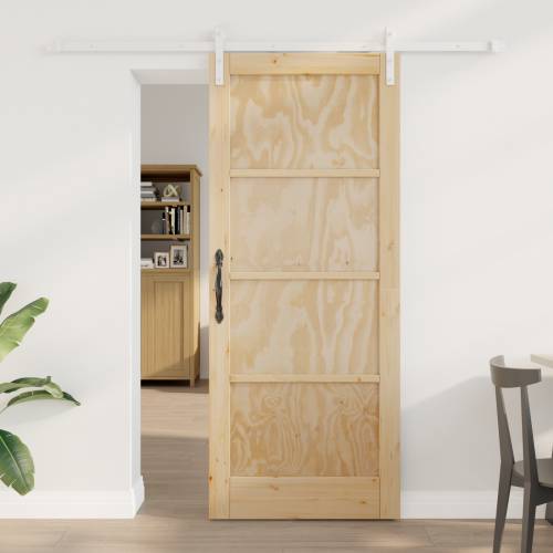 Klizna Vrata s Hardver Set 83x202 cm Čvrsto Borovo Drvo Cijena