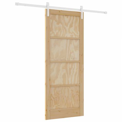Klizna Vrata s Hardver Set 83x202 cm Čvrsto Borovo Drvo Cijena