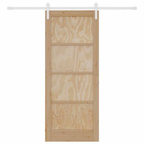 Klizna Vrata s Hardver Set 83x202 cm Čvrsto Borovo Drvo Cijena