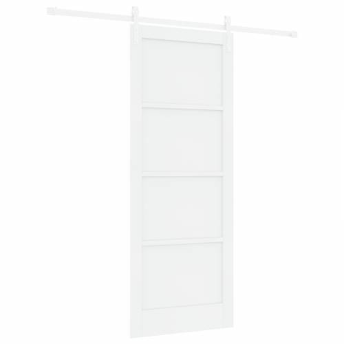 Klizna Vrata sa Setom Hardvera Bijela 83x211 cm Čvrsto Drvo Bor Cijena