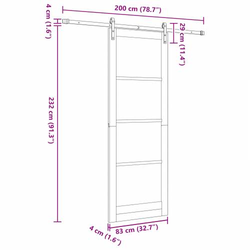 klizna vrata s setom hardvera bijela 83x232 cm čvrsto borovina Cijena