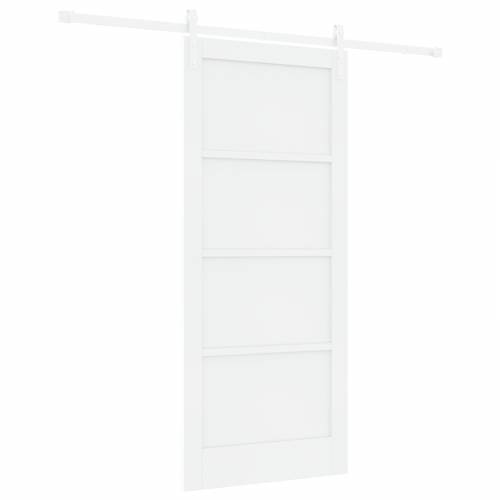 klizna vrata Set od 2 Bijela MDF 86 x 198.5 cm Klizni dijelovi Cijena