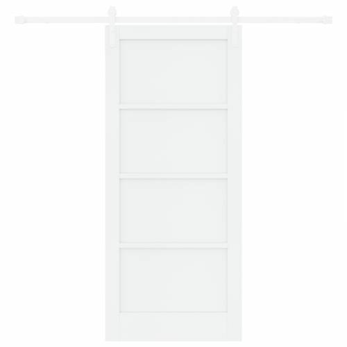 klizna vrata Set od 2 Bijela MDF 86 x 198.5 cm Klizni dijelovi Cijena