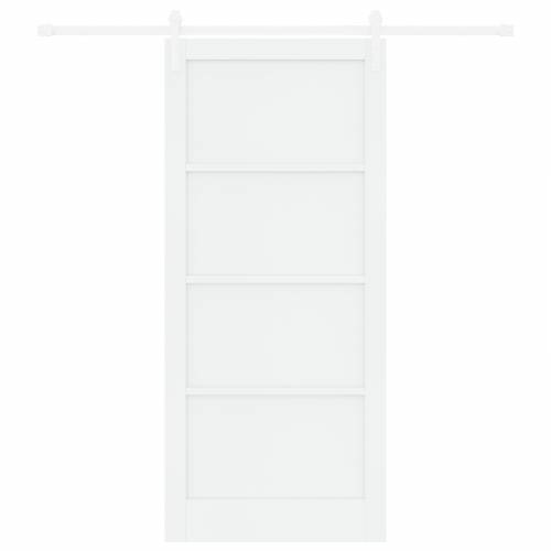 klizna vrata s hardverskim setom Bijela 93x211 cm Čvrsti bor Cijena