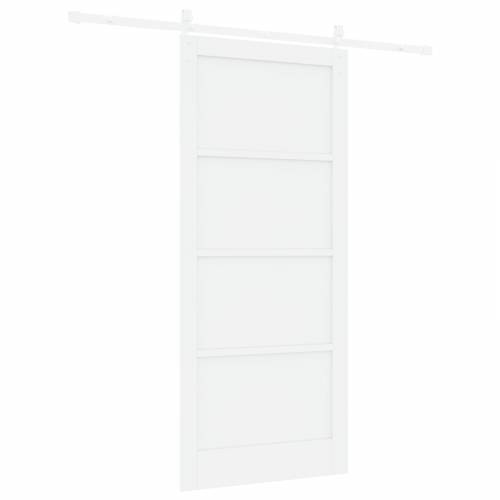 klizna vrata s hardverskim setom Bijela 93x211 cm Čvrsti bor Cijena