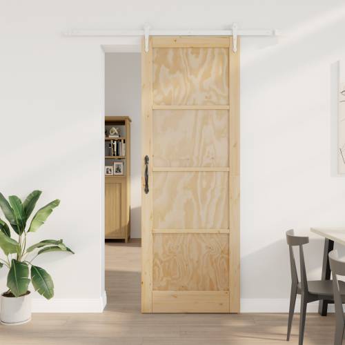 klizna vrata s kompletnim setom opreme 83x232 cm od masivne borovine Cijena