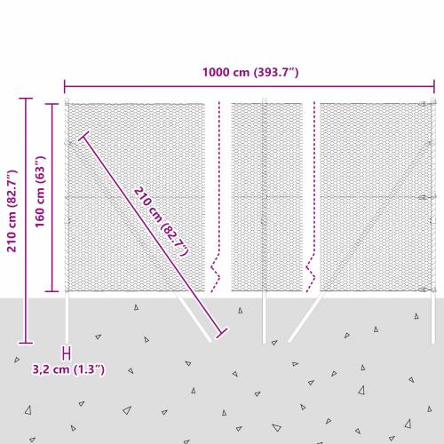 heksagonalna ograda zelena 1.6x10 m čelik Cijena