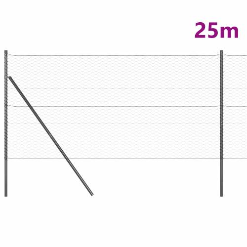 Hexagon ograda Siva 1.4x25 m Čelik Cijena