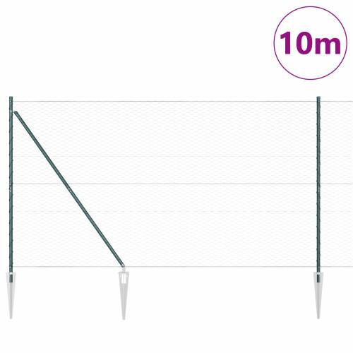 Ograda u obliku heksagona Zelena 1,6x10 m Čelik Cijena