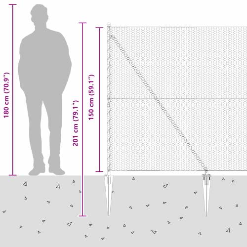 Ograda u obliku heksagona sivi 1.5x10 m čelik Cijena