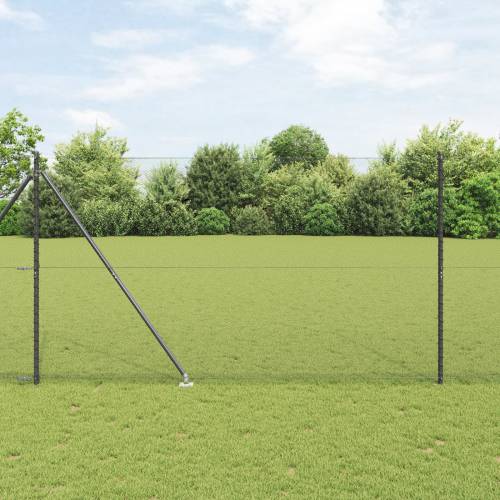Šesterokutna Ograda Siva 1.5x50 m Čelik Cijena