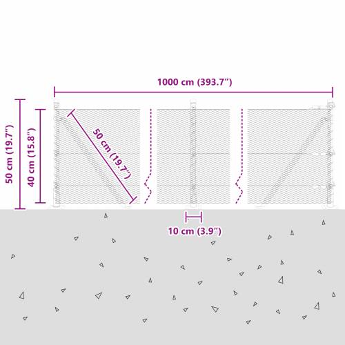 Heksagonska ograda Zelena 0.4x10 m Čelik Cijena