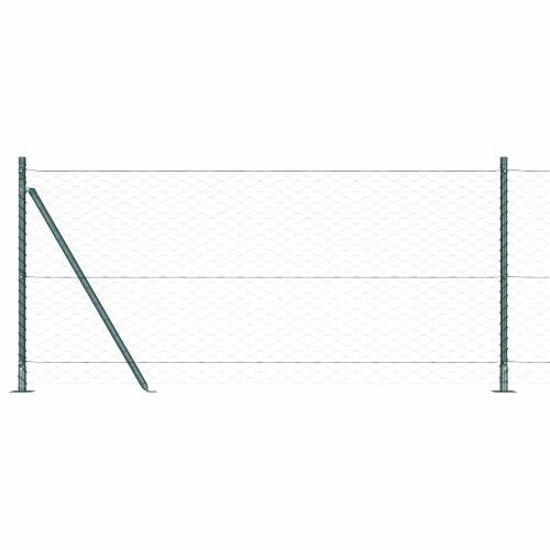 Ograda u obliku heksagona Zelena 0.8x10 m Čelik Cijena