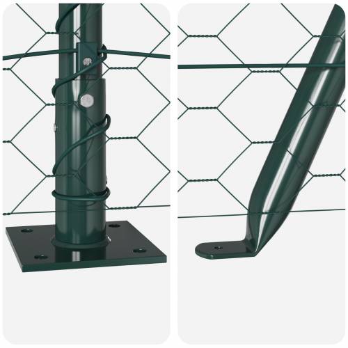 Ograda u obliku heksagona Zelena 0.8x10 m Čelik Cijena