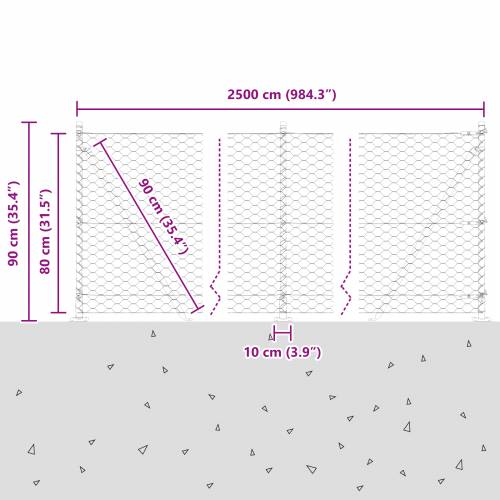 Heksagonalna Ograda Zelena 0.8x25 m Čelik Cijena