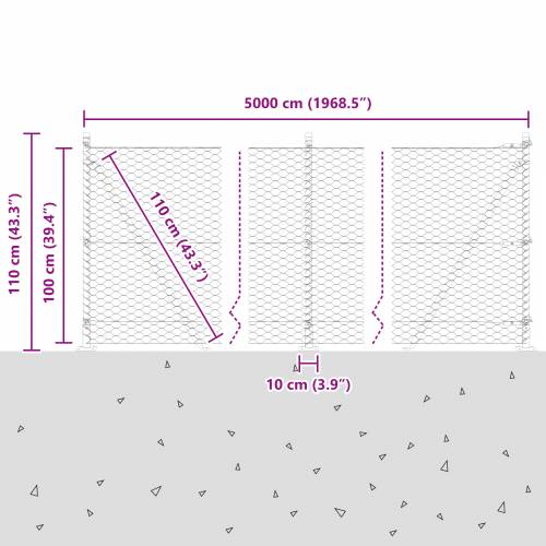 heksagonalna ograda zelena 1x50 m čelik Cijena