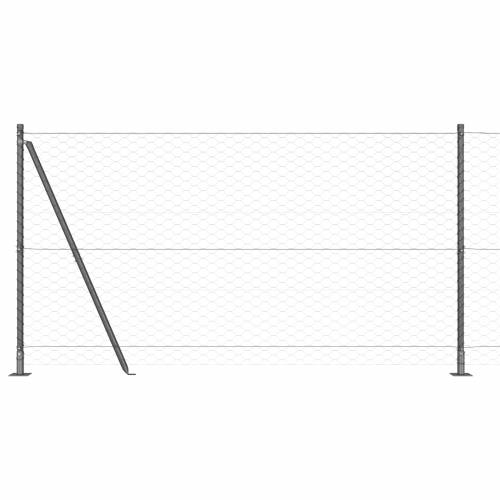 Heksagonalna Ograda Siva 1.2x10 m Čelik Cijena
