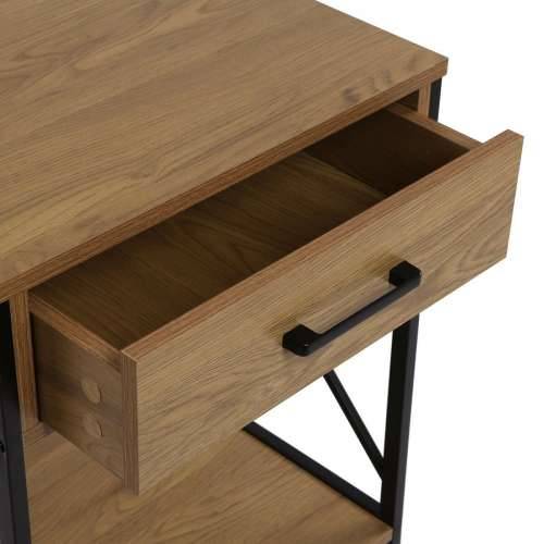 Noćni ormarić Versa Crna PVC Drvo Metal 40 x 60 x 48 cm Cijena
