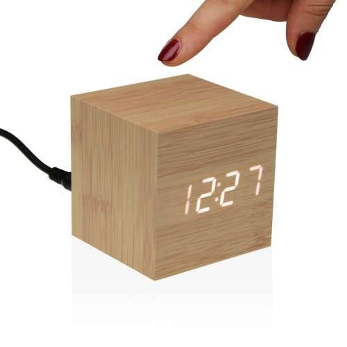 Sat-Budilica Versa Drvo MDF Minimalistički 6,4 x 6,3 x 6,4 cm Cijena