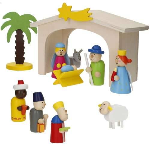 Božićne jaslice Woomax Drvo plywood 23 x 16 x 11 cm (4 kom.) Cijena