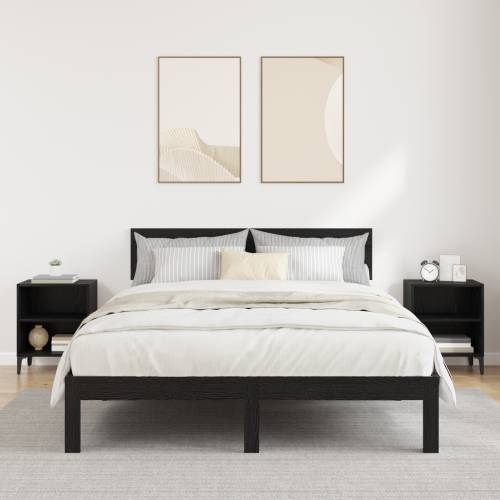 noćni ormarići 2 kom Crni hrast 40x30x50 cm Drvo Cijena