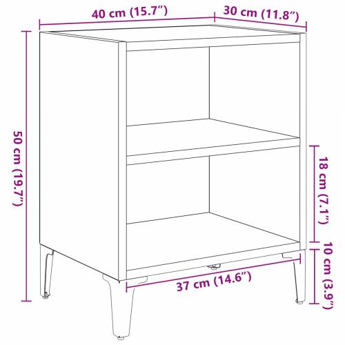 noćni ormarići 2 kom Crni hrast 40x30x50 cm Drvo Cijena