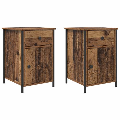 noćni ormarići 2 kom Staro drvo 40x42x60 cm MDF Cijena