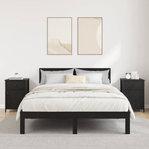 noćni ormarići 2 kom crni hrast 40x42x60 cm konstruirano drvo Cijena