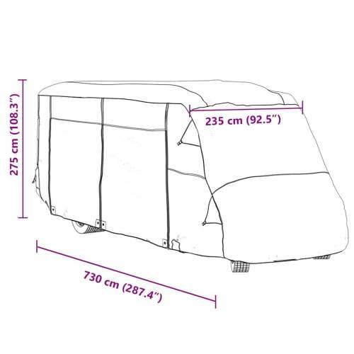 Navlake za kamper sive 730x235x275 cm netkana tkanina - 730 x 235 x 275 cm 1 Cijena
