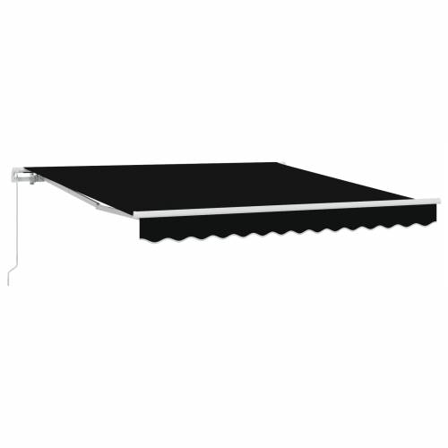 manuelna uvlačiva tenda crna 350x250 cm Cijena