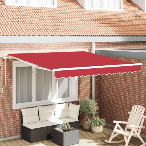 Manuelna Uvlačna Tenda Crvena 350x250 cm Cijena